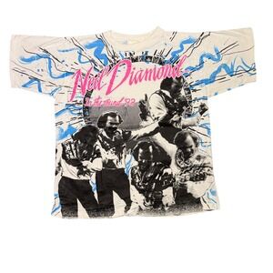 Vintage Neil Diamond In The Round 93 World Tour T-Shirt All Over Print White L‎